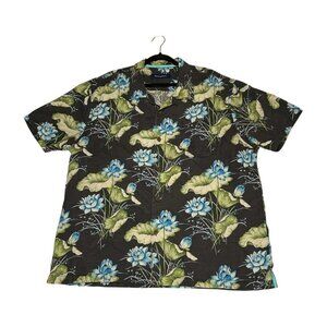 Tommy Bahama Men’s Island Zone Short Sleeve Floral Button Down XXL Silk Blend
